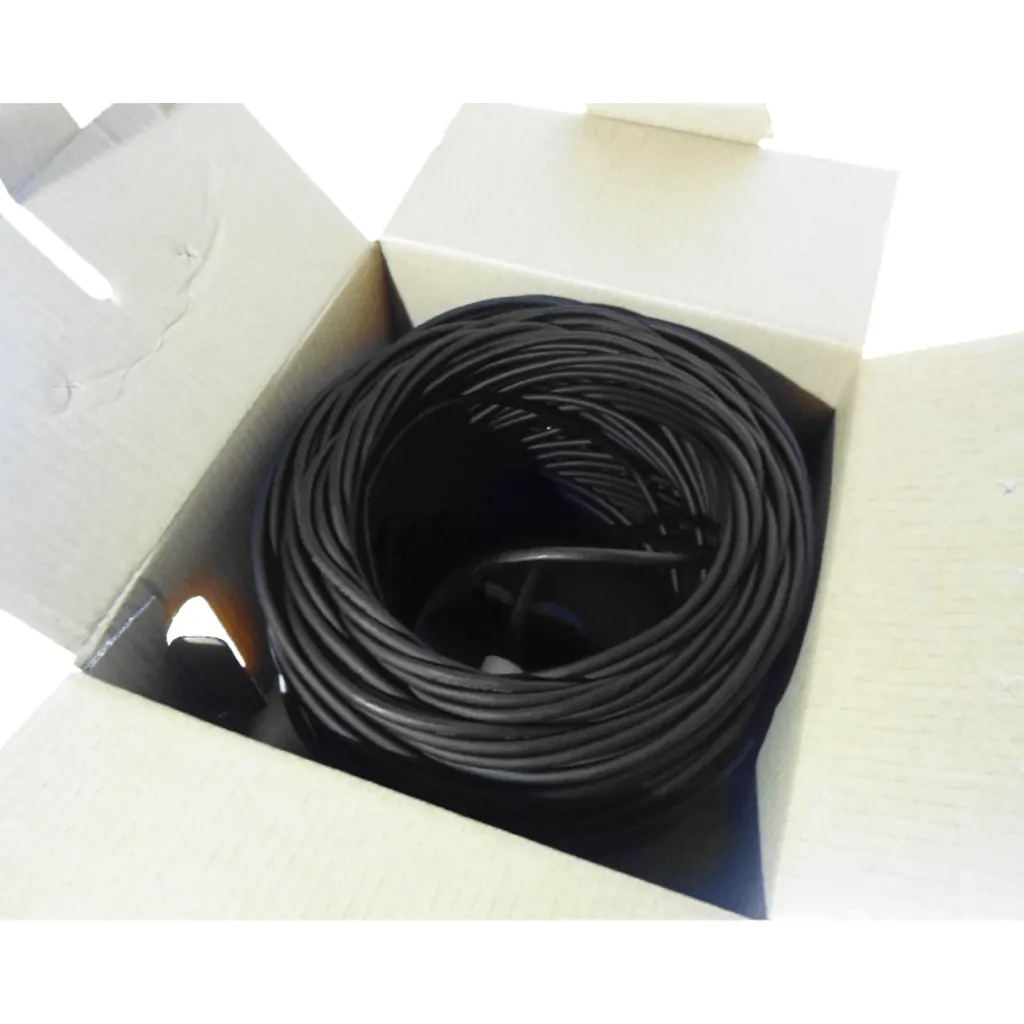 Cable Negro LinkMade 100mt Cat5E F/UTP Exterior PE Solid Unifilar
