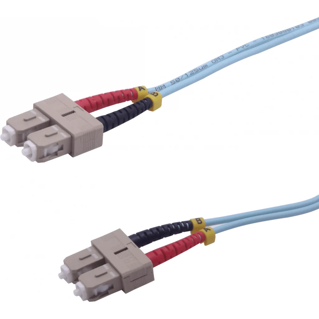 Imagen 2 de 10mt SC-SC OM3 MultiModo MM Duplex Jumper Fibra 3.0mm 50/125um LSZH
