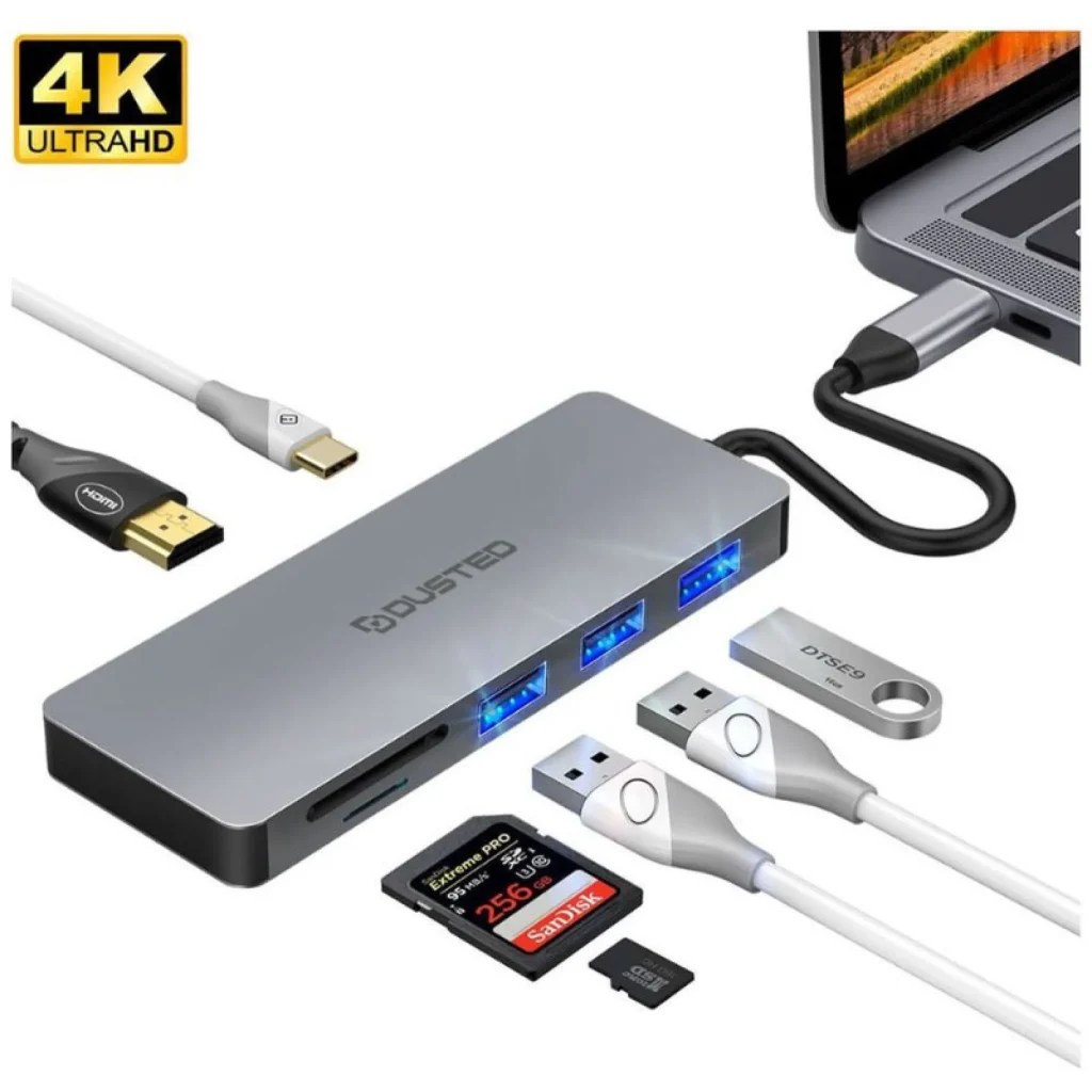 Imagen 3 de HUB USB-C Multipuerto USB-A, micro SD/SD, HDMI, PD Dusted