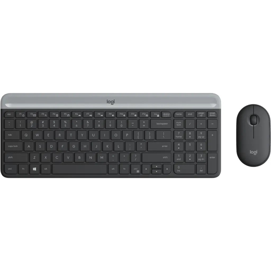 Kit Teclado Mouse Inalámbrico Logitech MK470 compacto silencioso 2.4Ghz Negro