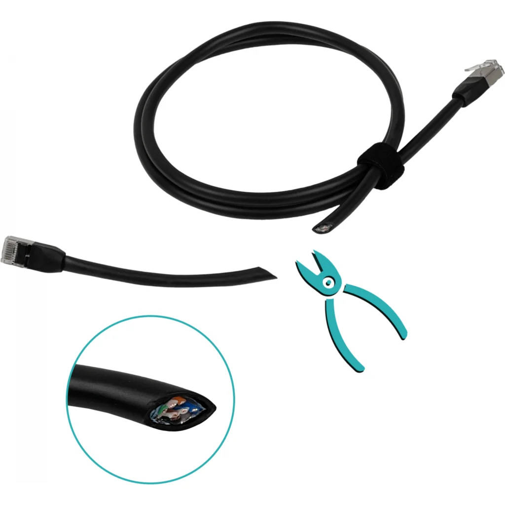 Imagen 2 de Cable de Red Ubiquiti CAT5E F/UTP 1mt Color NEGRO
