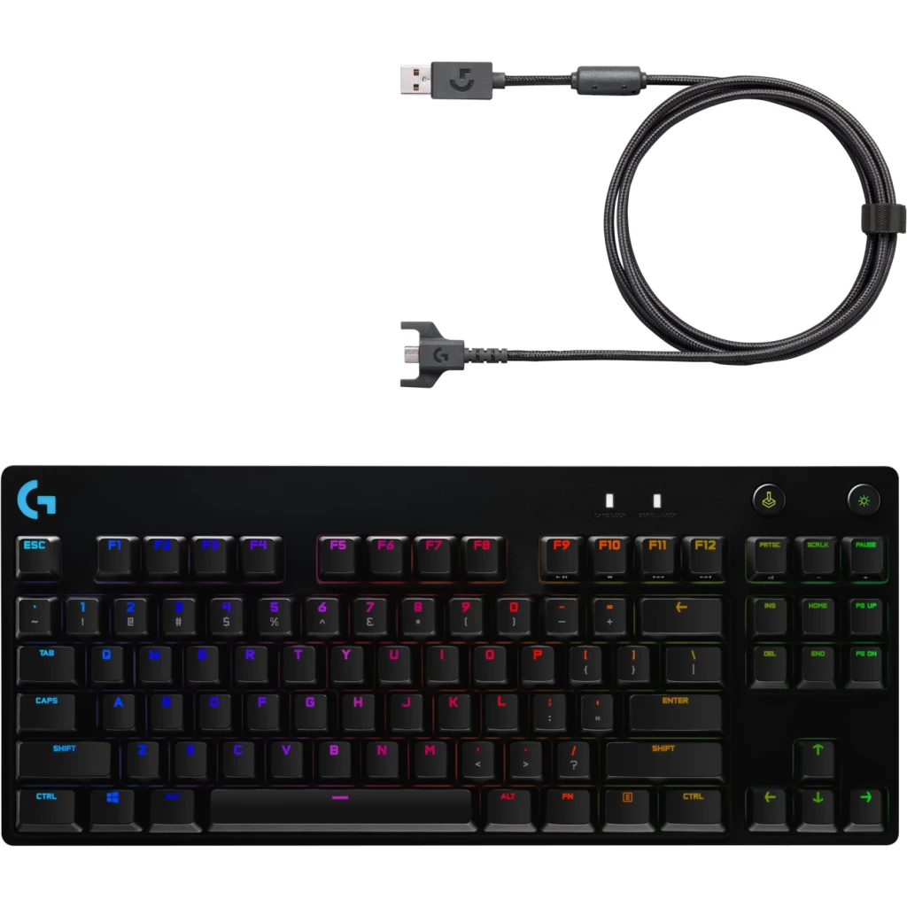 Imagen 11 de Teclado Gamer Alámbrico Logitech G Pro RGB Mecánico Switch GX Blue Color Negro