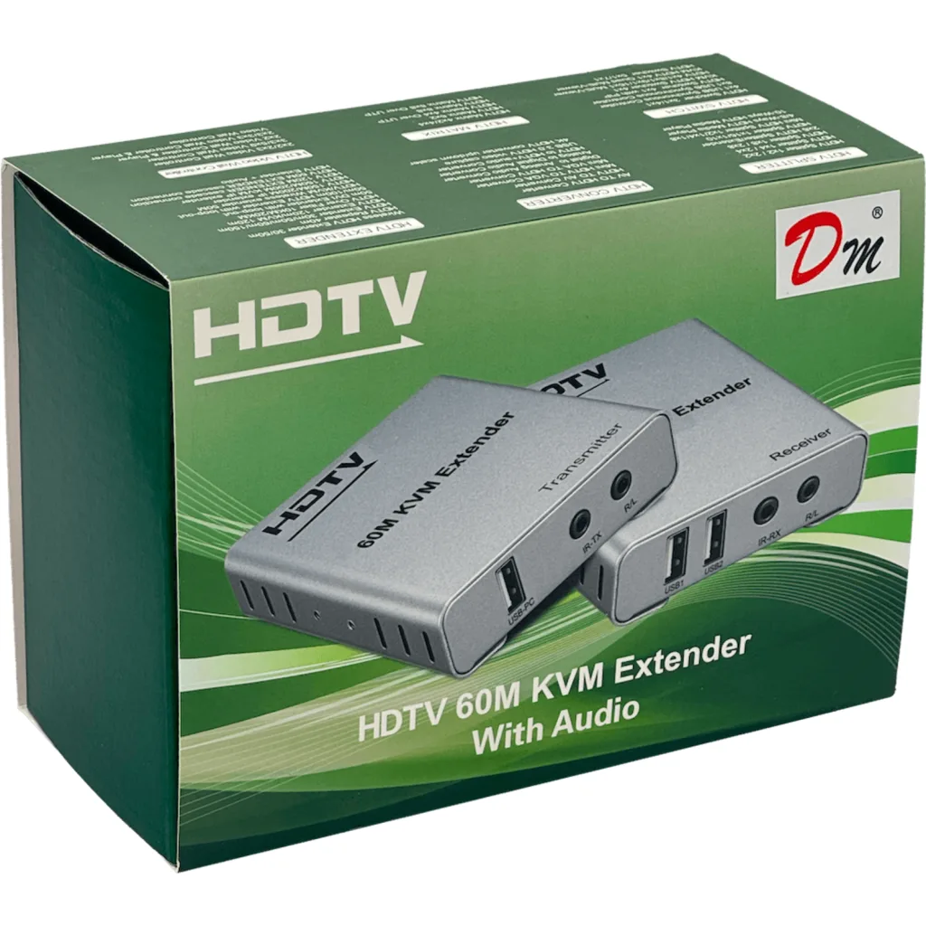 Imagen 1 de HDMI + 2xUSB 1080p Extension-UTP CAT5E/CAT6 60mts 1-Cable-RJ45 p/KVM