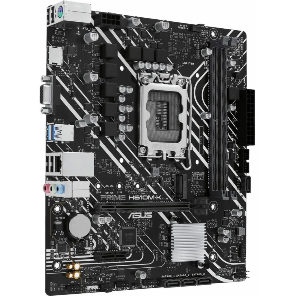 Tarjeta Madre Asus PRIME H610M-K LGA1700 13°G 2*DDR5 M.2 HDMI VGA PS/2 USB3.2