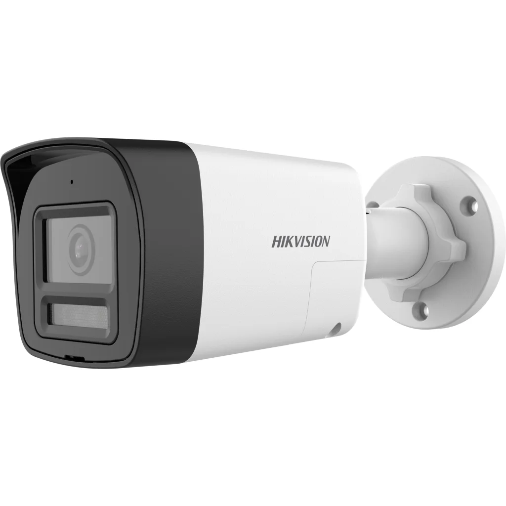 Imagen 3 de Cámara Bullet Hikvision fija de 2 MP con audio bidireccional y sirena.