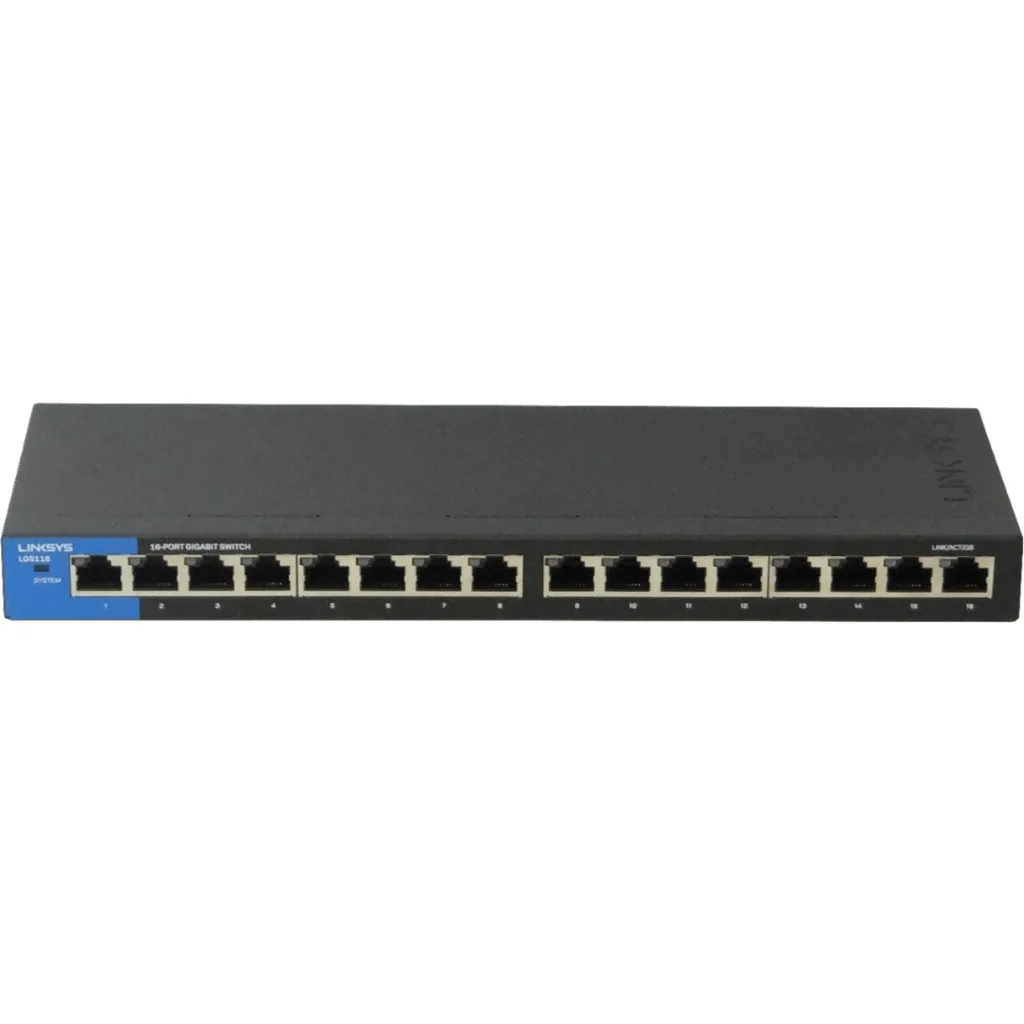 Imagen 1 de Switch Linksys LGS116, 16 Puertos Ethernet Gigabit 10/100/1000 No Administrable