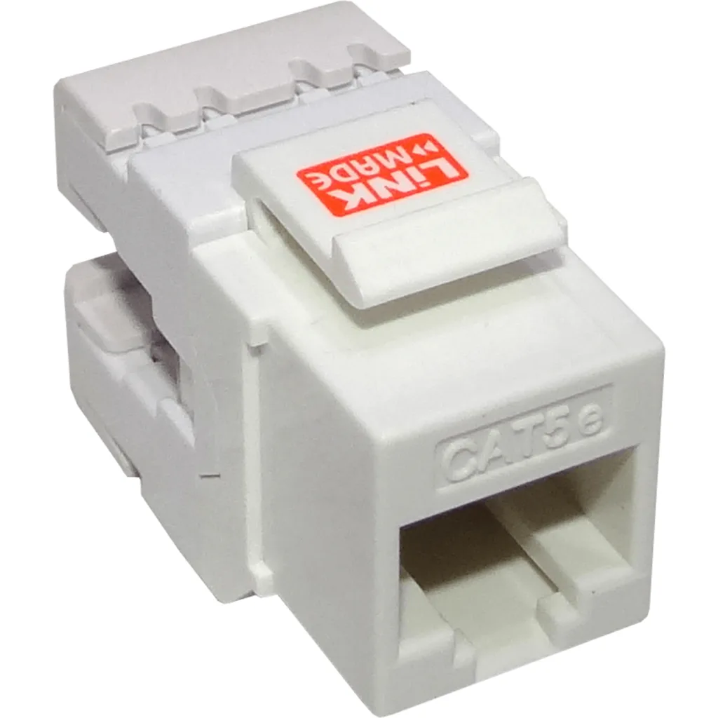 Imagen 2 de Conector Punchable p/Herramient-KPT 180º Blanco Cat5E U/UTP - LINKMADE KP5WL-1