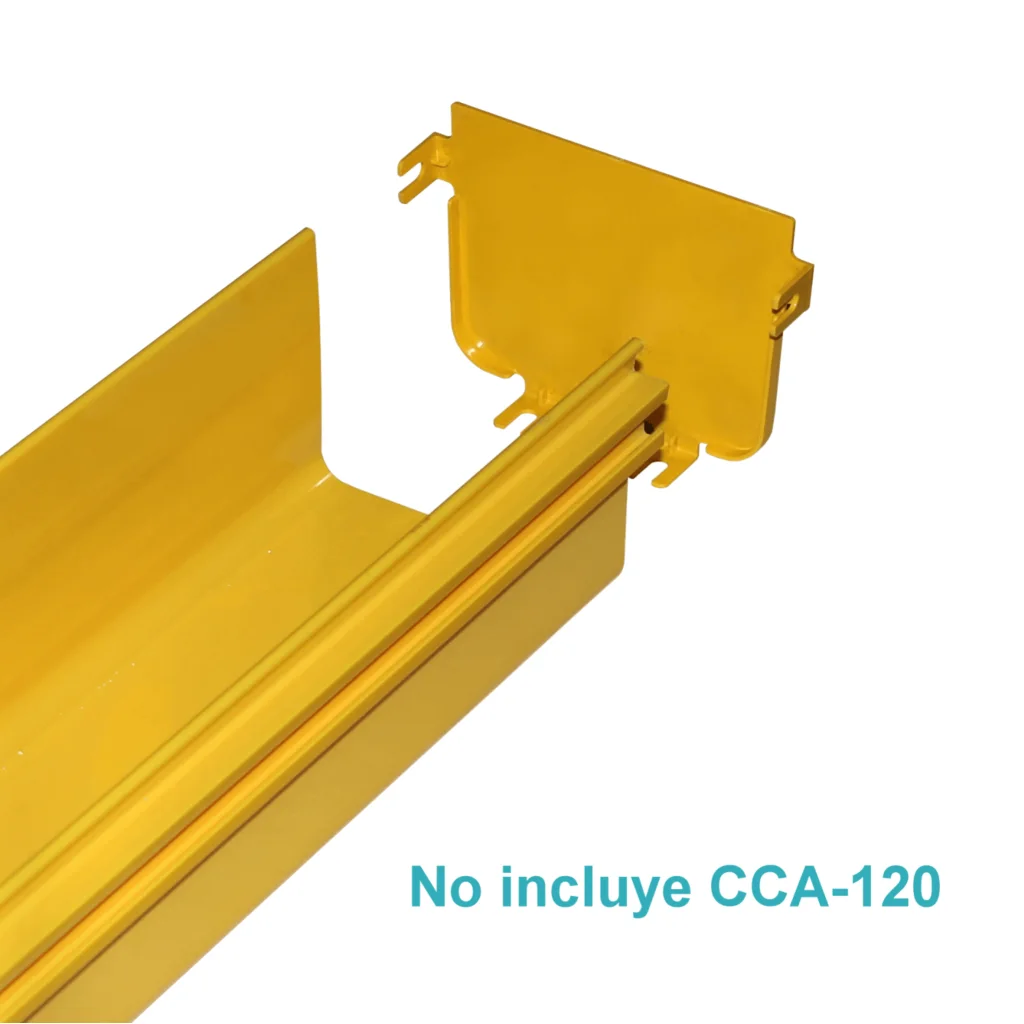 120x100mm Tapa Final Amarilla PC+ABS LSZH Hembra req/CC-120