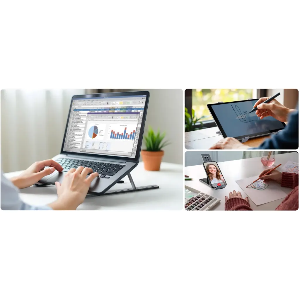 Imagen 4 de GENIUS STAND ALUMINIO FOR NOTEBOOK & TABLET IRON GREY M250
