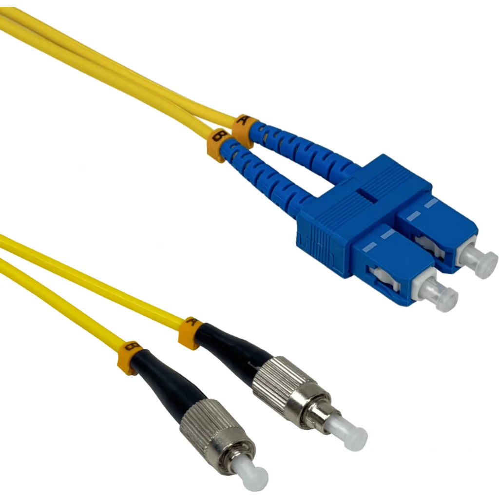 25mt SC-FC MonoModo SM Duplex Jumper Cable Fibra 9/125um 3.0mm