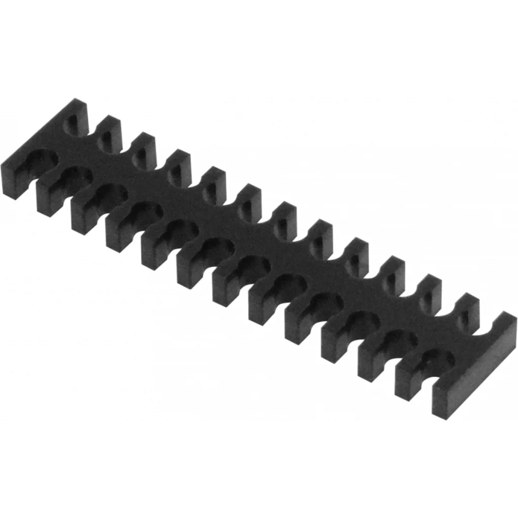 Imagen 1 de Peine para 24 Cables de 3mm Ordenador de Manojo Acrilico Negro 14x60mm
