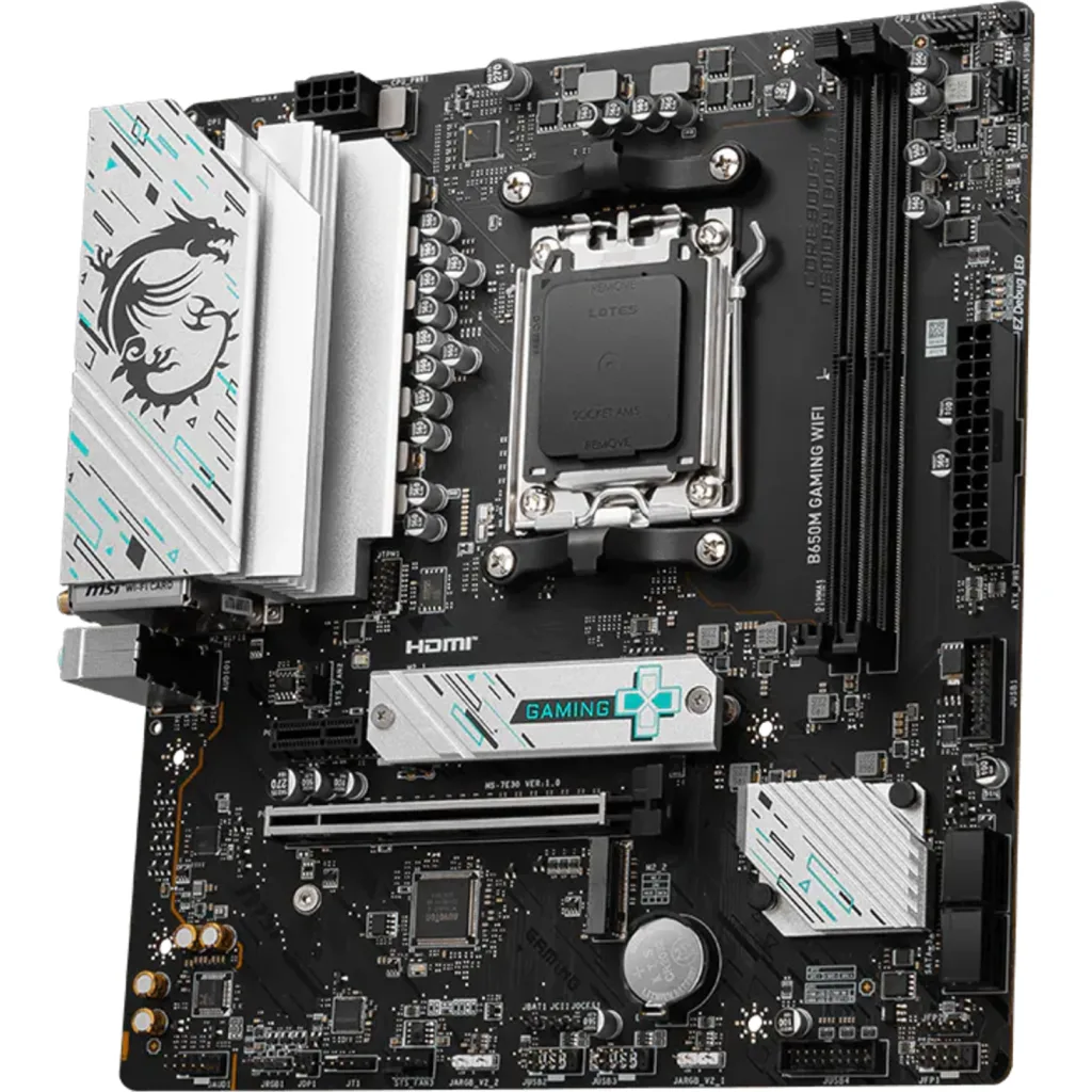 Imagen 2 de Tarjeta Madre MSI B650M GAMING WIFI Socket AM5 HDMI DP LAN WI6E mATX