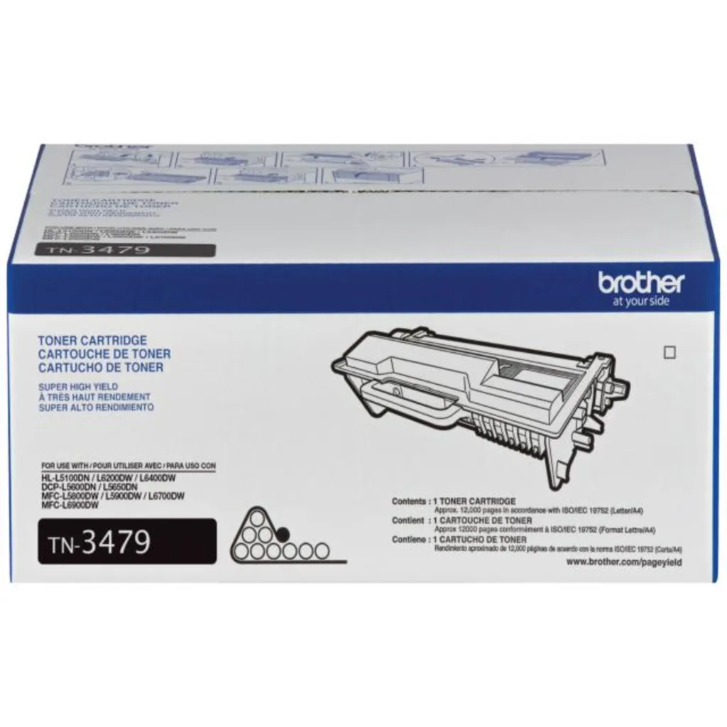 Toner Brother TN-3479 Alto Rendimiento 12.000 pag. aprox. Color Negro
