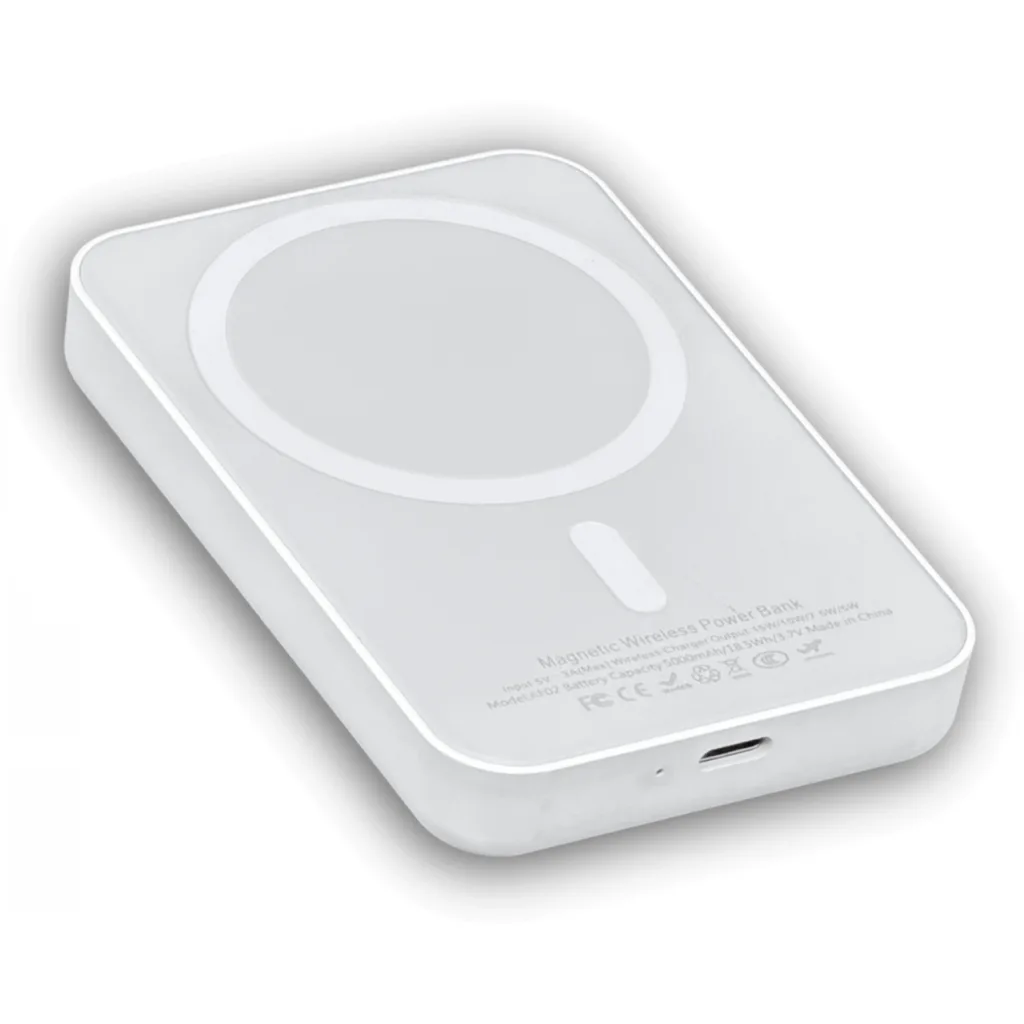 Imagen 2 de Cargador Portatil Inalambrico Negro USB-C-H 15W 5000mAh in-5Vdc 3A