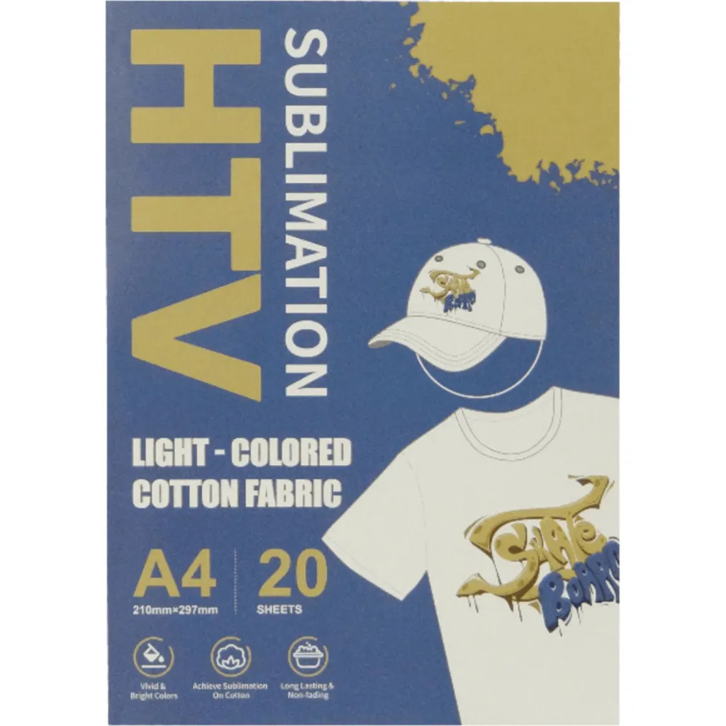Sublimation Vinyl 20-Hojas A4 210x297mm p/estampado en tela algodon