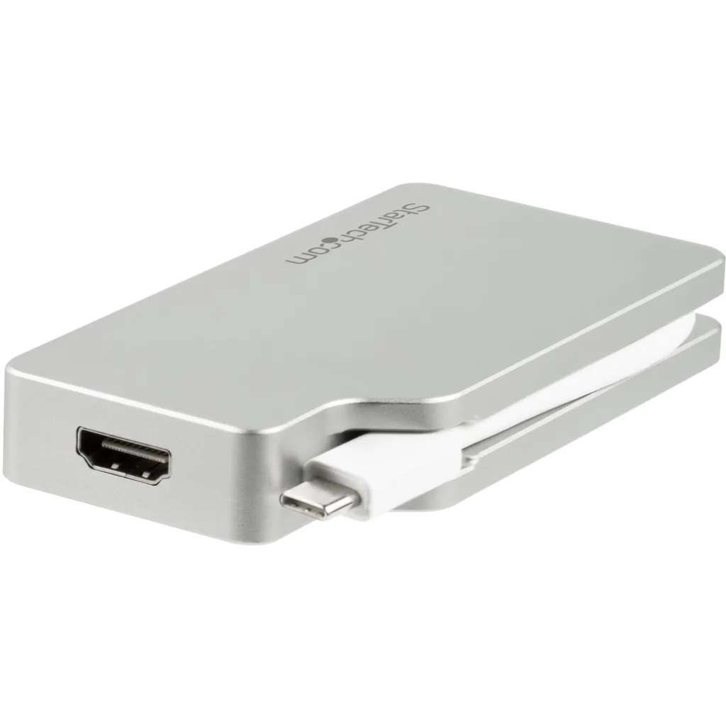 Imagen 1 de Adaptador de Video StarTech 4en1 USB-C a VGA DVI HDMI MiniDisplayPort 30Hz Plata