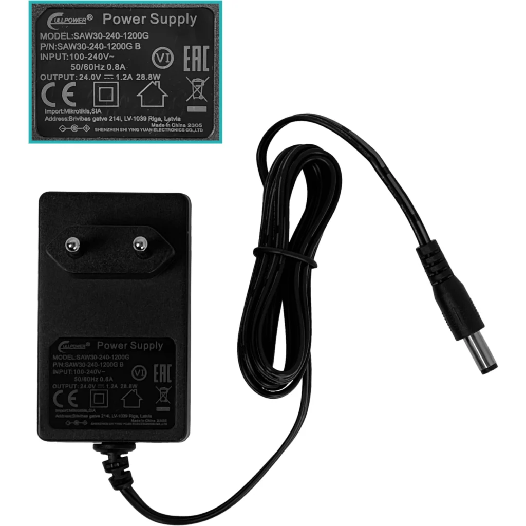 Imagen 1 de Fuente de Poder Mikrotik F24-W29 Frontal 24VDC 1.2A 29W Interior Plug 5,5x2,1mm