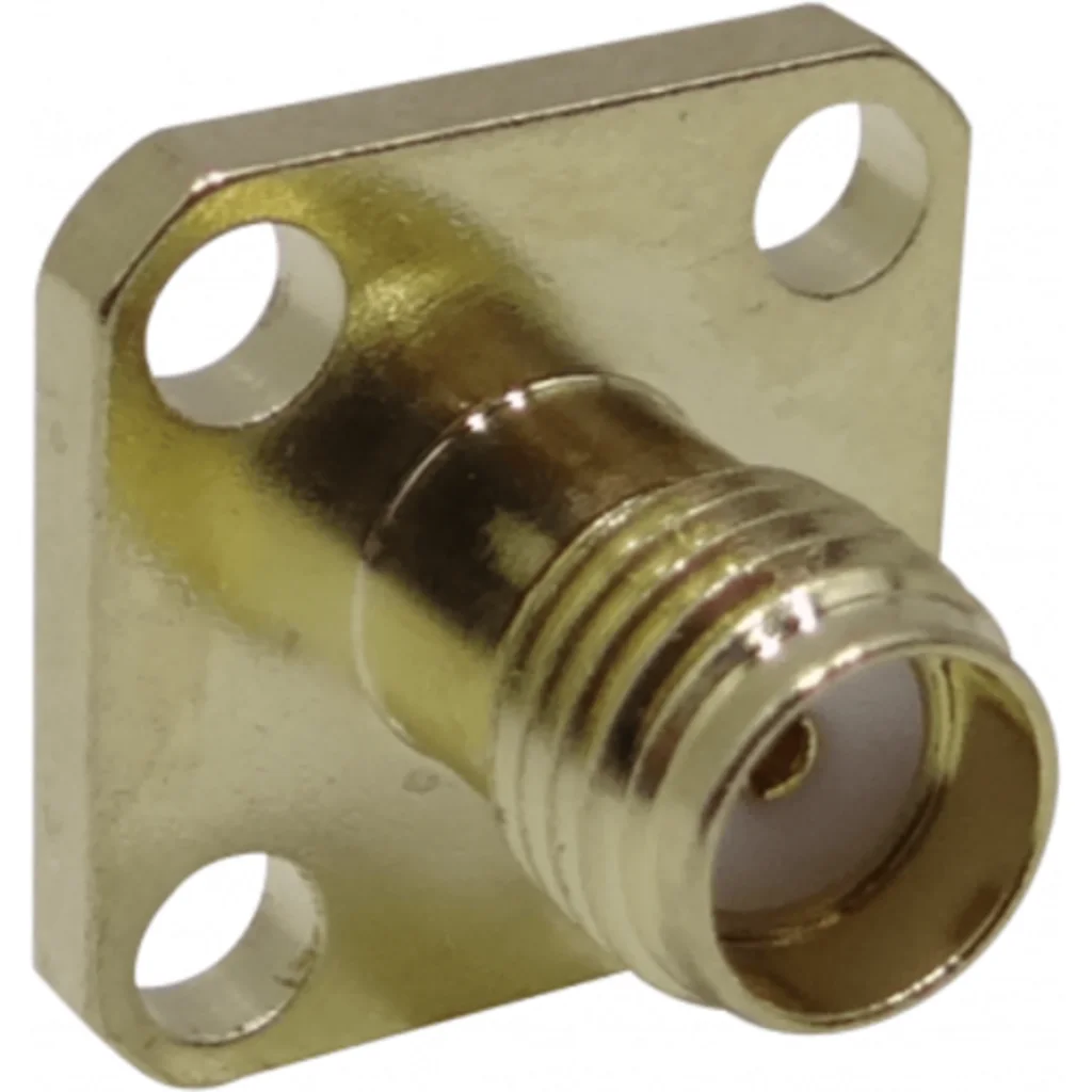 .SMA-Hembra Chasis-4perf Panel Conector Soldable