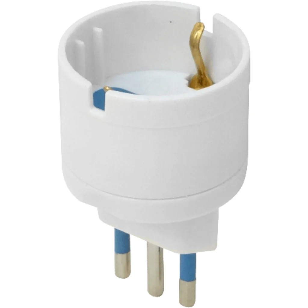 Imagen 1 de Adaptador enchufe 10 A con tierra Aleman-Chileno sin certificación