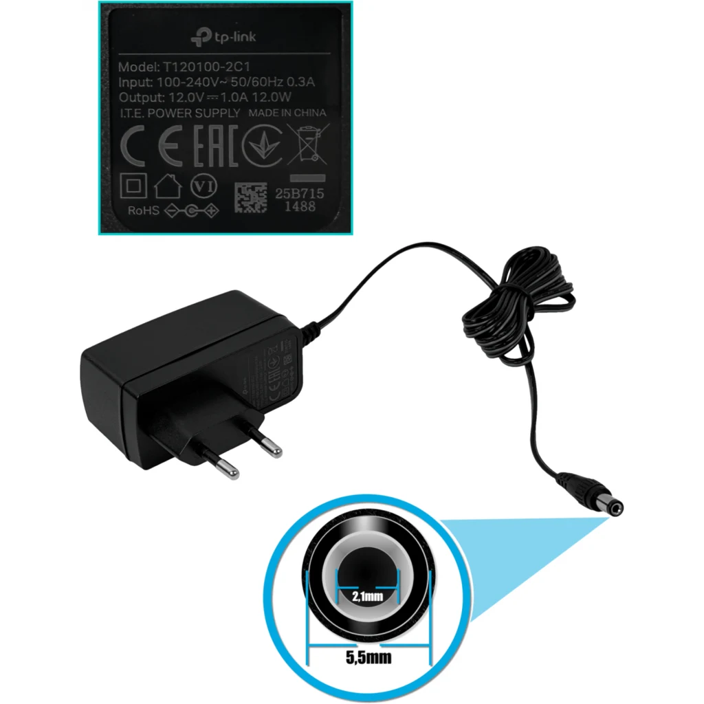 Imagen 6 de Switch TP-Link 8-1000 Metalico Switch Smart Fuente-externa-12V no-Rack