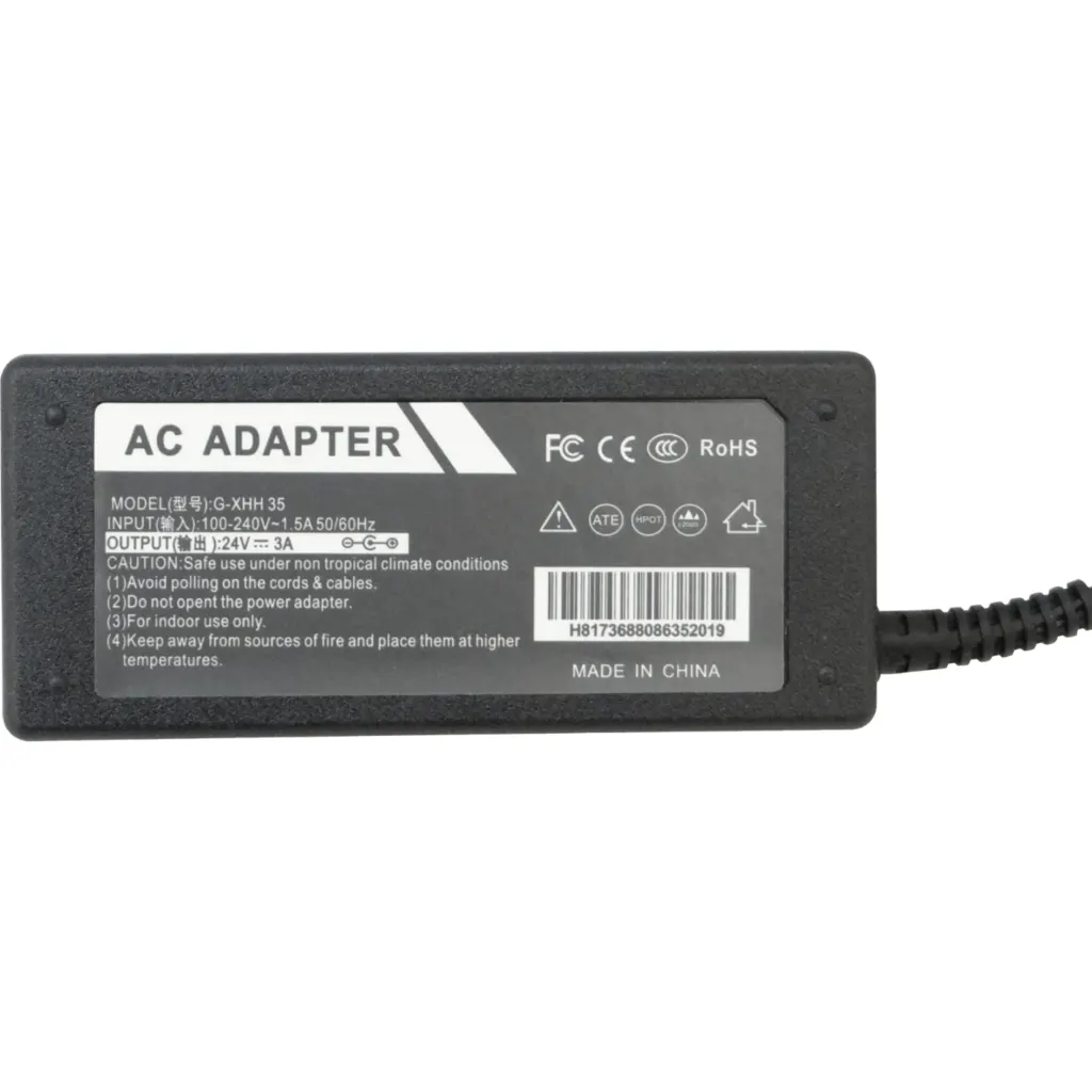 Imagen 4 de Plug-5,5x2,5mm 24VDC 3A 72W Switching Plastica interior Fuente Poder