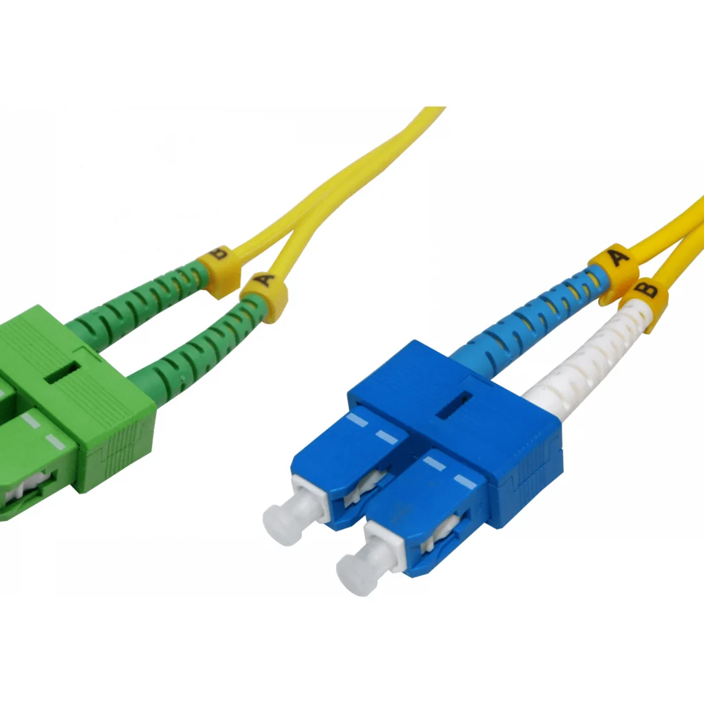 Imagen 1 de 5mt SC/APC-SC/UPC MonoModo SM Duplex Jumper Cable Fibra 3mm 9/125um