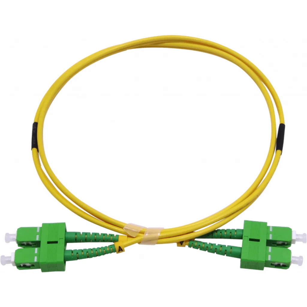 1mt SC/APC-SC/APC MonoModo SM Duplex Jumper Cable Fibra 9/125um LSZH