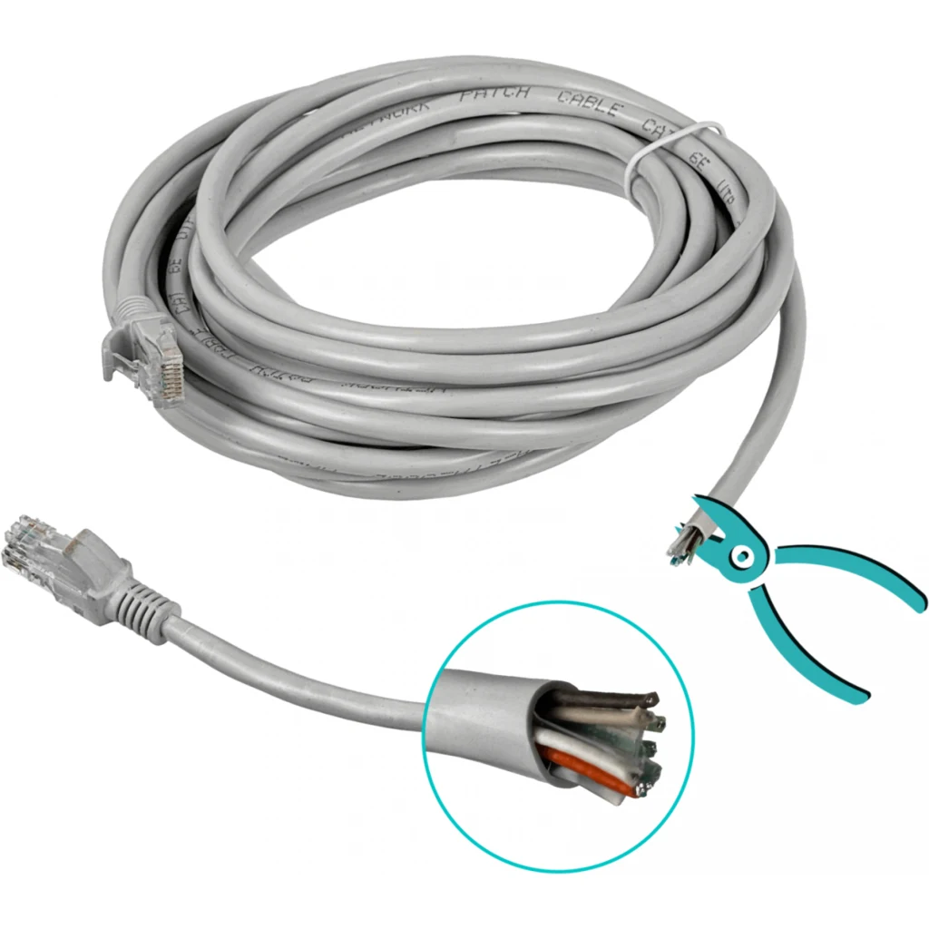 Imagen 1 de Cable Patch Inyectado Multifilar Linkmade 5 metros Gris 