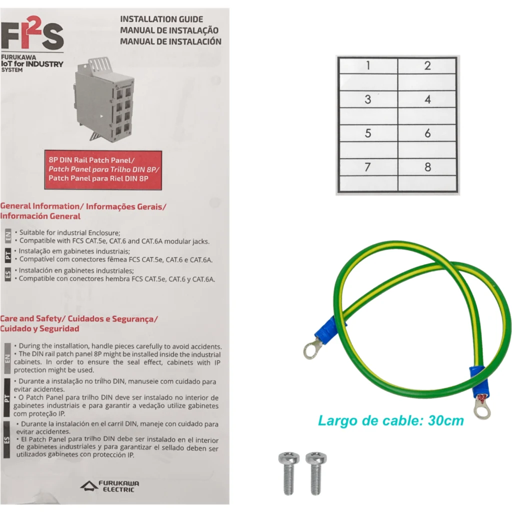 Imagen 0 de FURUKAWA Req-8-Keystone Patch Panel Riel-Din Vacio Metal 8P 35150333