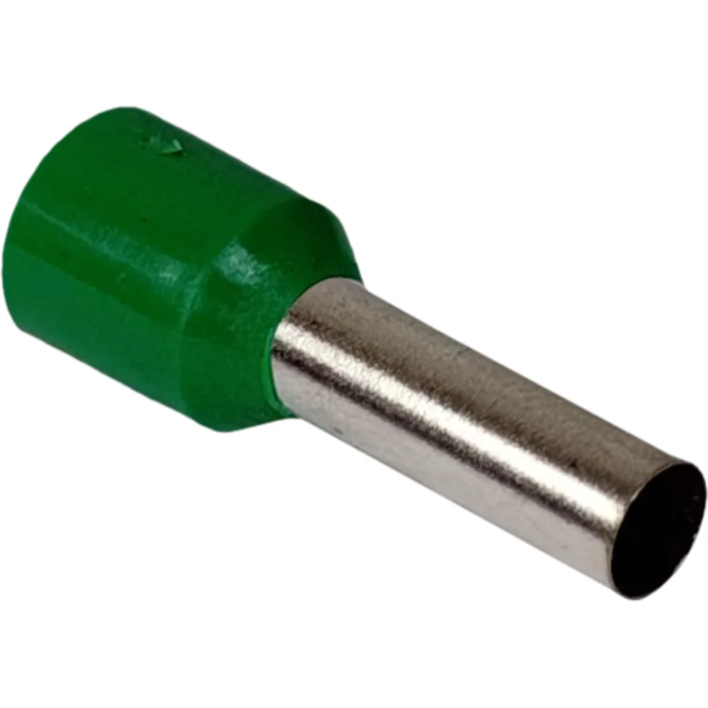 Verde 6,0mm2 12/20mm 100-unid AWG10 Ferrules Terminal Aislado Crimpeab
