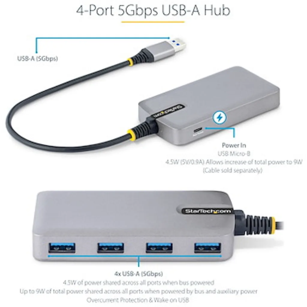 Imagen 6 de 4-Port USB Hub 5Gbps Bus Powered