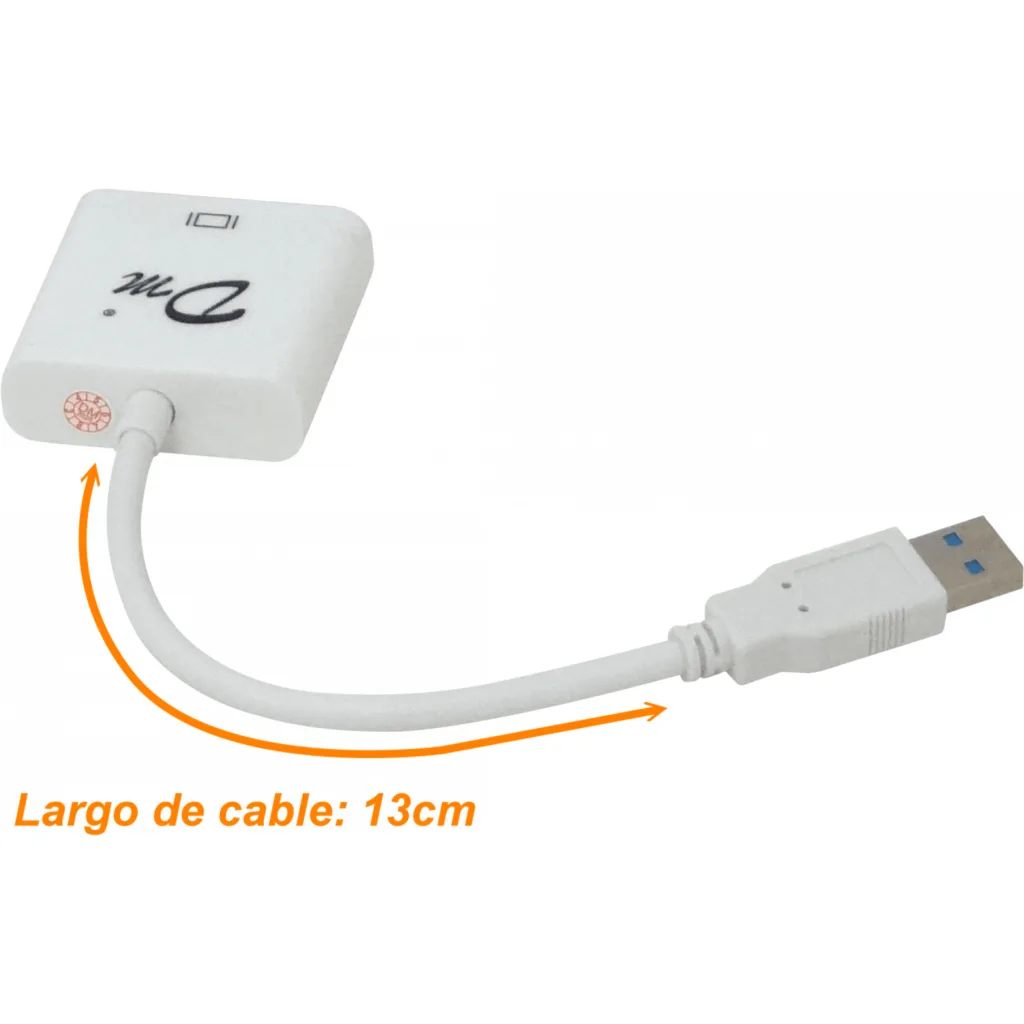 Adaptador USB-A USB 3.0 a VGA-H Longitud del CAble 10 cm Solo PC