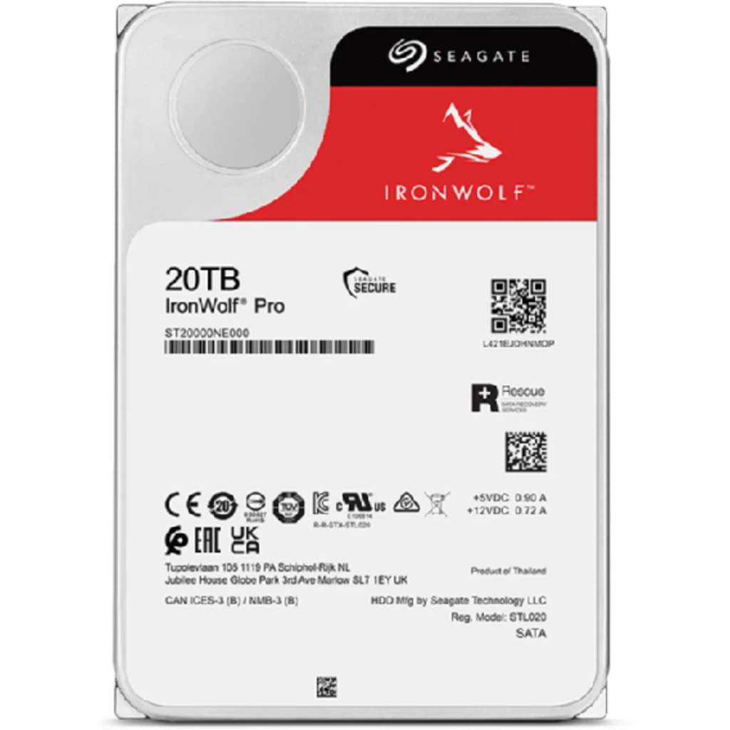 Imagen 4 de Disco Duro Seagate IronWolf Pro 20TB 3.5" 7200RPM SATAIII 6Gb/s 256MB p/NAS (Nuevo Caja Abierta - Detalle Estético)