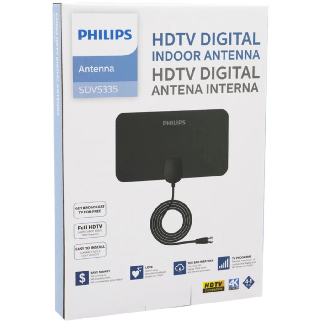 Antena Plana Philips SDV5335/55, HDTV InDoor 120*210mm