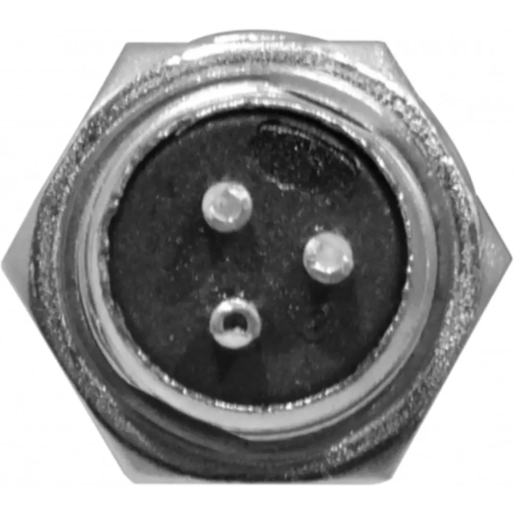 3-pin Macho Chasis Conector GX12 Soldable Aviacion