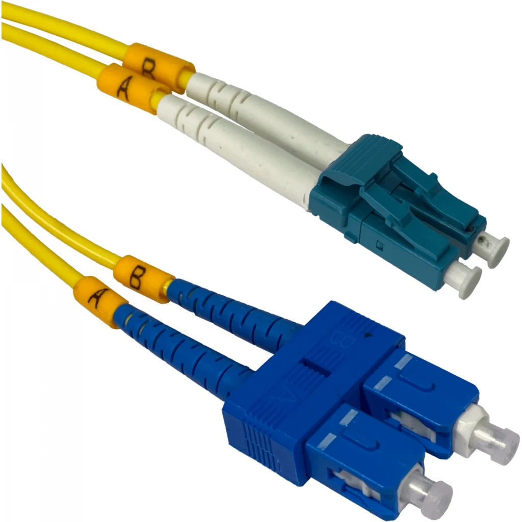 Imagen 1 de 2mt LC-SC/UPC MonoModo SM Duplex Jumper Cable Fibra 9/125um 3mm