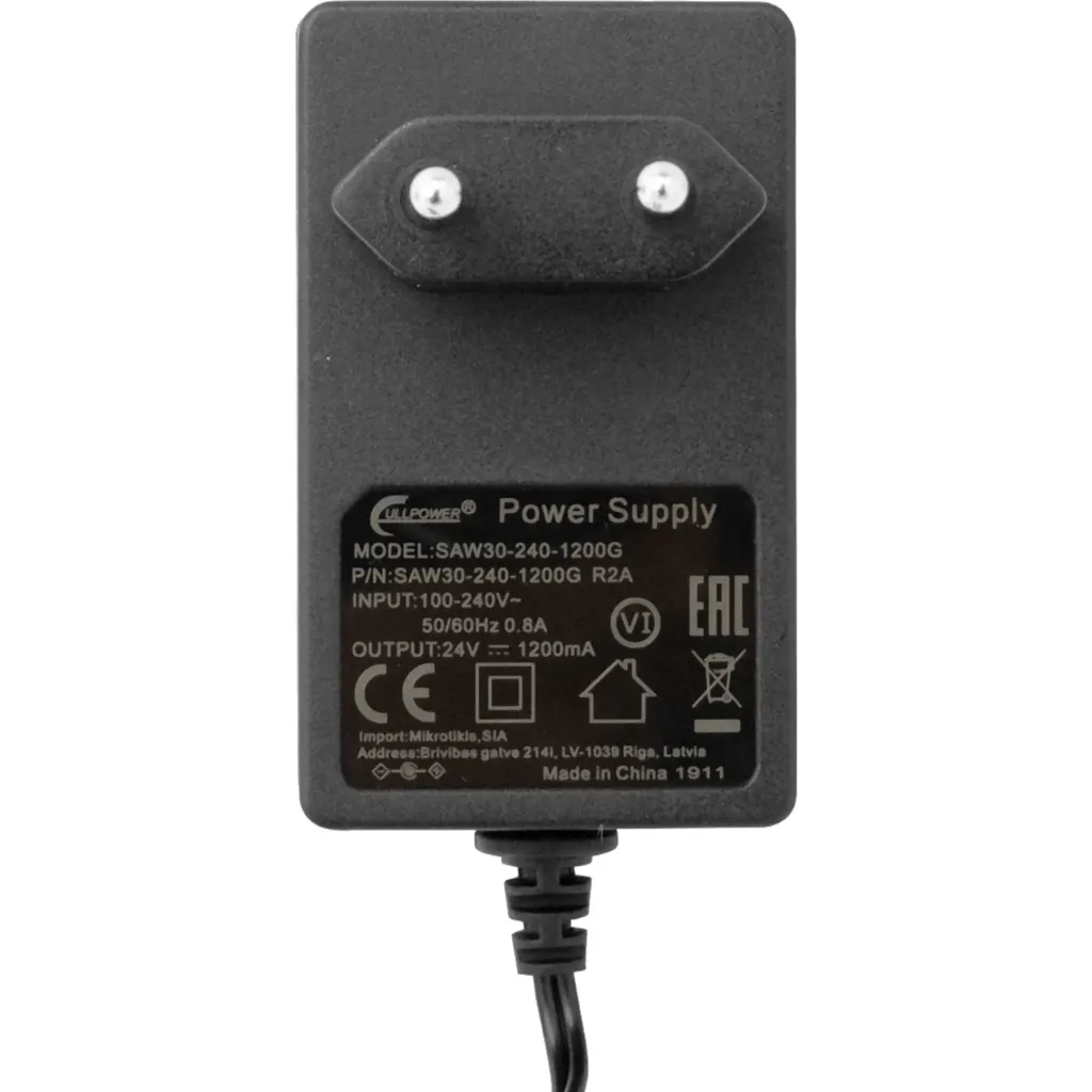 Imagen 2 de MIKROTIK Plug-90o Fuente Poder 24VDC 1,2A 29W interior Plug-5,5x2,1mm