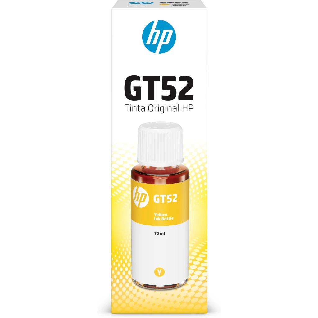 Botella de Tinta HP GT52 Amarillo para DeskJet GT5810/5820/InkTan410, 8000Pág70m