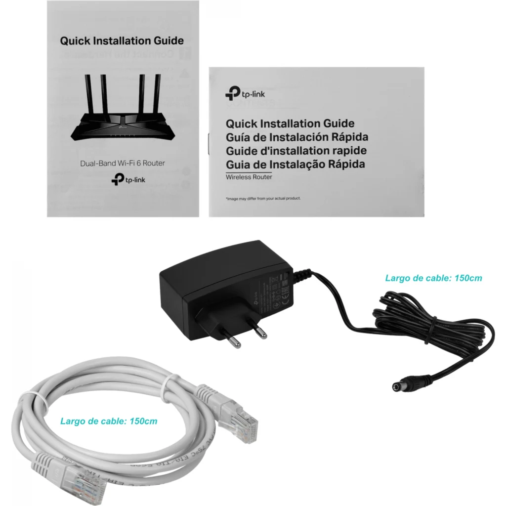 Imagen 6 de TP-LINK AX3000 4-1000 1-WAN 5GHz+2,4GHz 2,4+0,6gbps 4-ant-fijas WiFi6