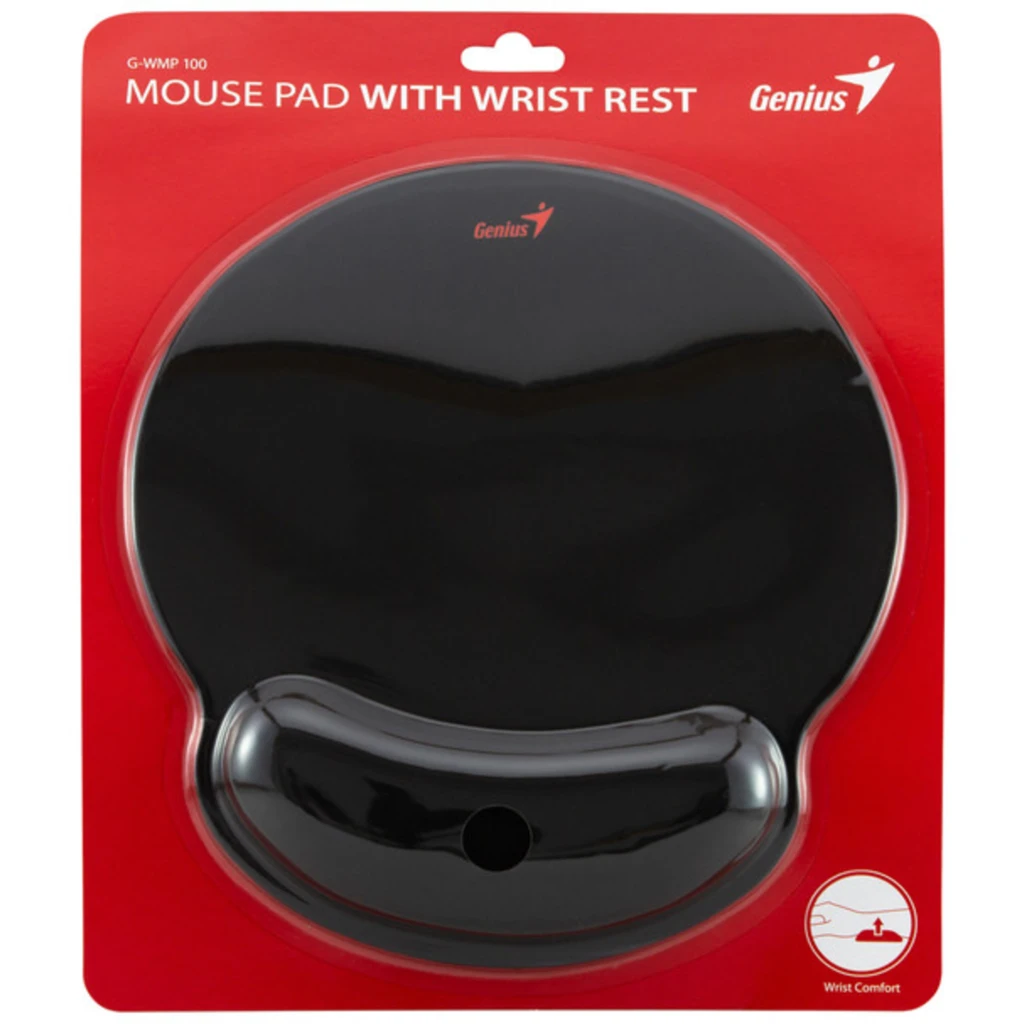 Imagen 1 de Mouse Pad Ergonometrico Genius WP100 Almohadilla de Goma Textil Lisa Color Negro
