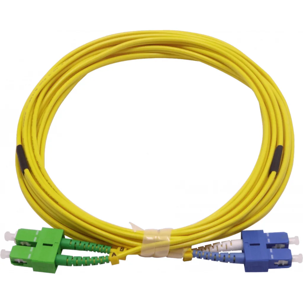 Imagen 2 de 5mt SC/APC-SC/UPC MonoModo SM Duplex Jumper Cable Fibra 3mm 9/125um