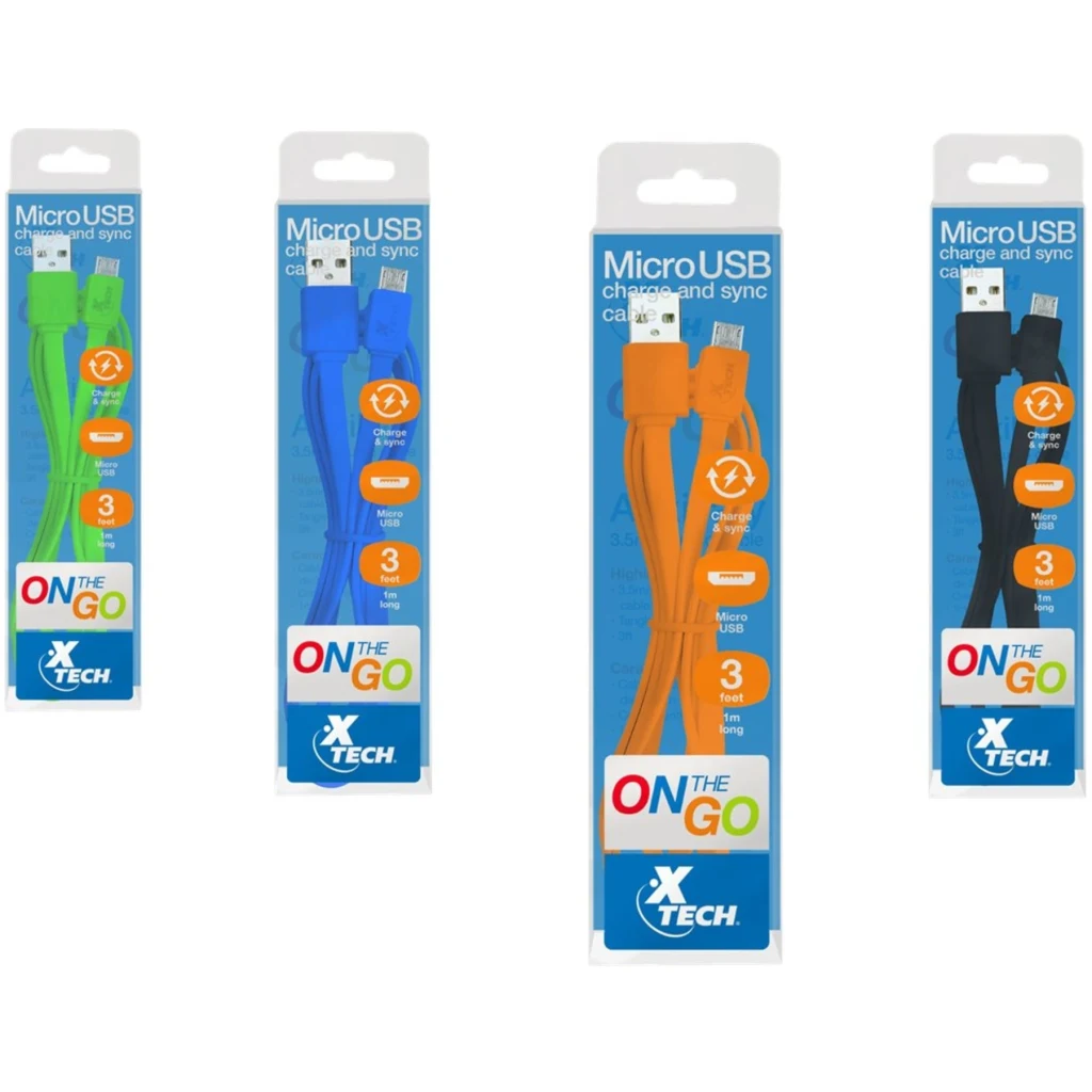 Xtech OTG Micro USB cable/USB2.0 /3ft Bag of 10 un XTG-231