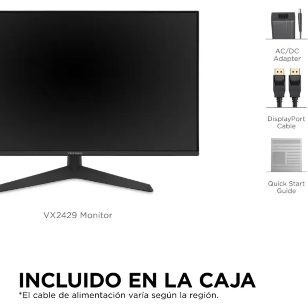 Imagen 5 de Monitor Gamer Viewsonic VX2429 24" FHD 1920*1080 IPS HDMI DP 200Hz 1ms FreeSync