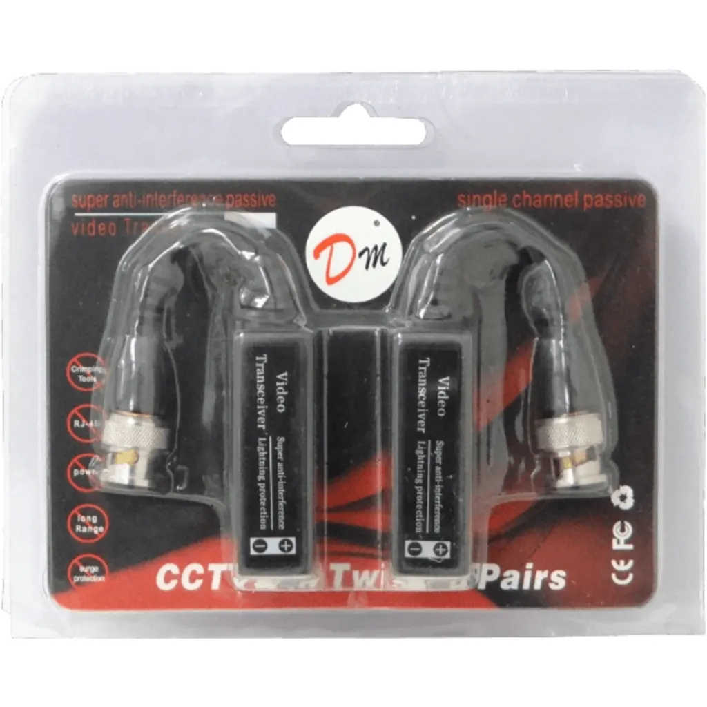 Imagen 2 de Video Balun Punchable ParaRayo Pasivo 1-Par 2-Unids CCTV UTP BNC-Macho