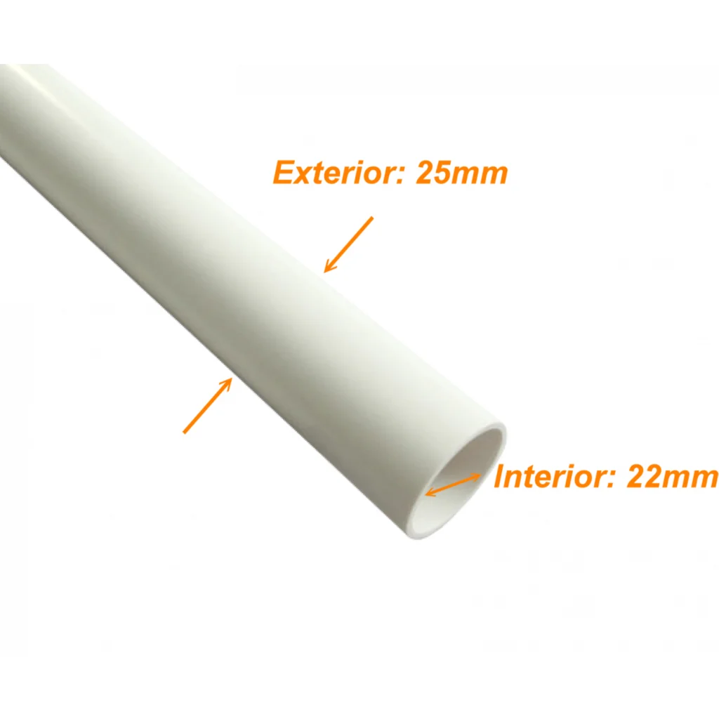 Imagen 1 de LINKCHIP 3mt 25mm x 1,4mm Tubo Conduit Blanco PVC solo corriente debil