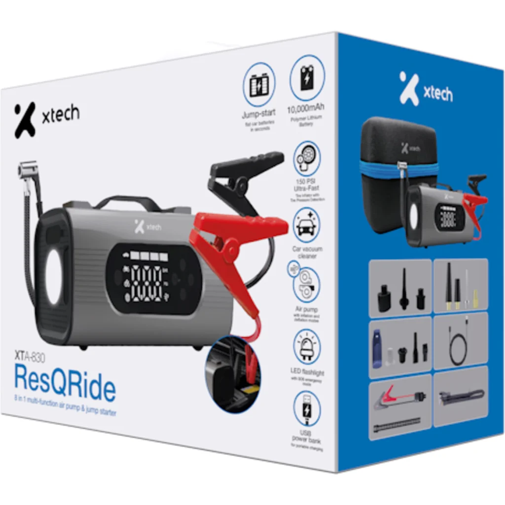 Imagen 7 de Xtech - 8 in 1 air pump-jump starter - ResQRide XTA-830