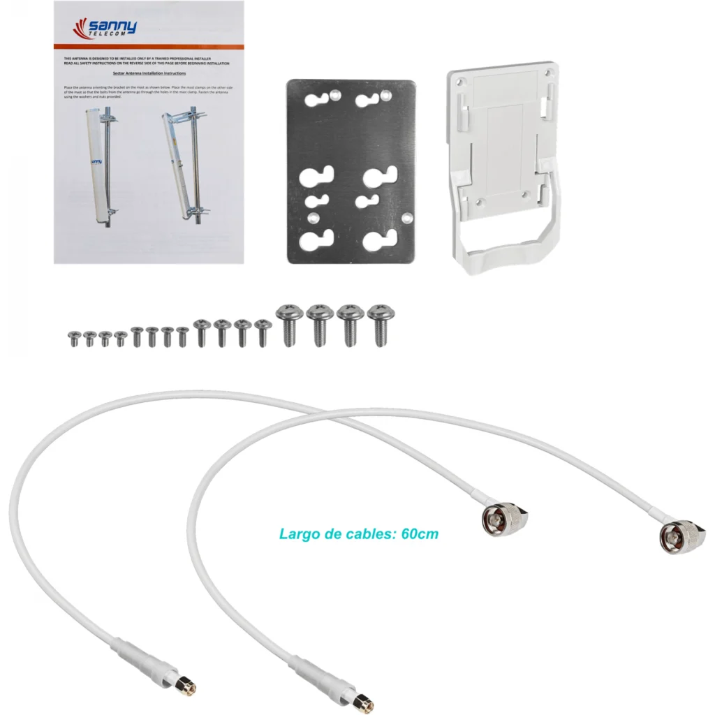 Imagen 3 de SANNY 17dBi 90-Grados 2,4GHz 2-N-Hembra Antena Sectorial