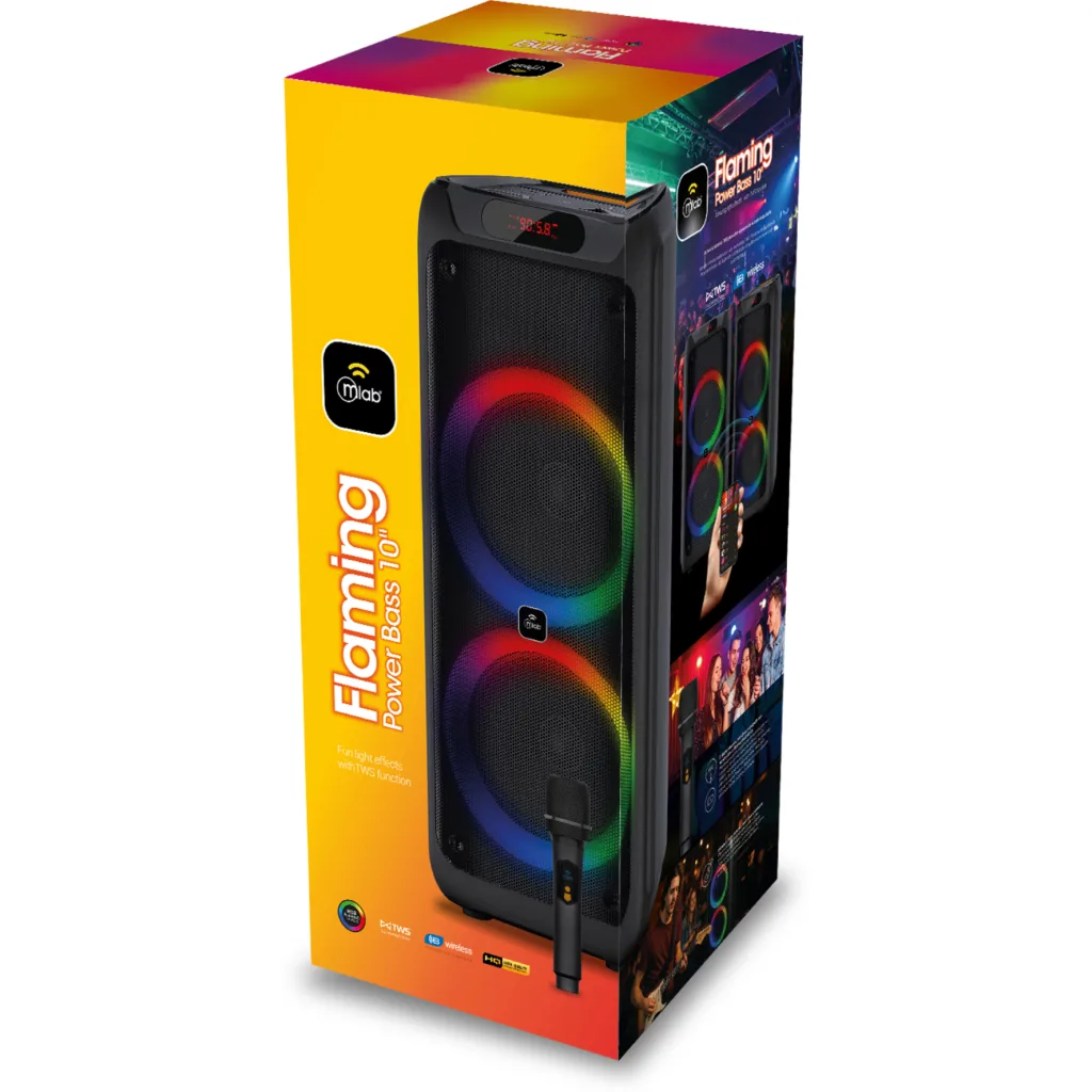 Imagen 4 de MLAB PARLANTE FLAMING POWER BASS 10" x 2 MICROFONO INALAMBRICO