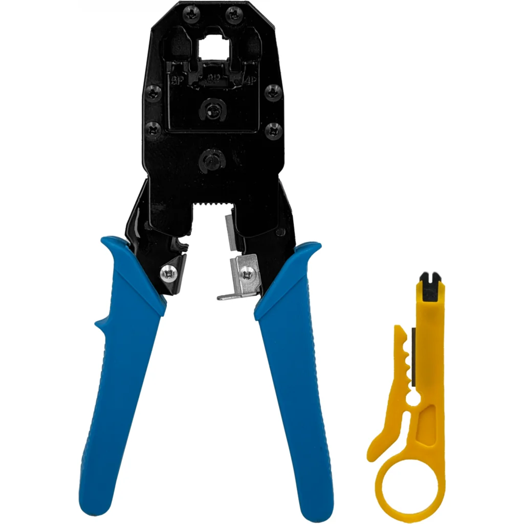 Imagen 1 de Crimpeadora RJ11 RJ45 RJ12 RJ9 Incluye Mini Punchadora Peladora