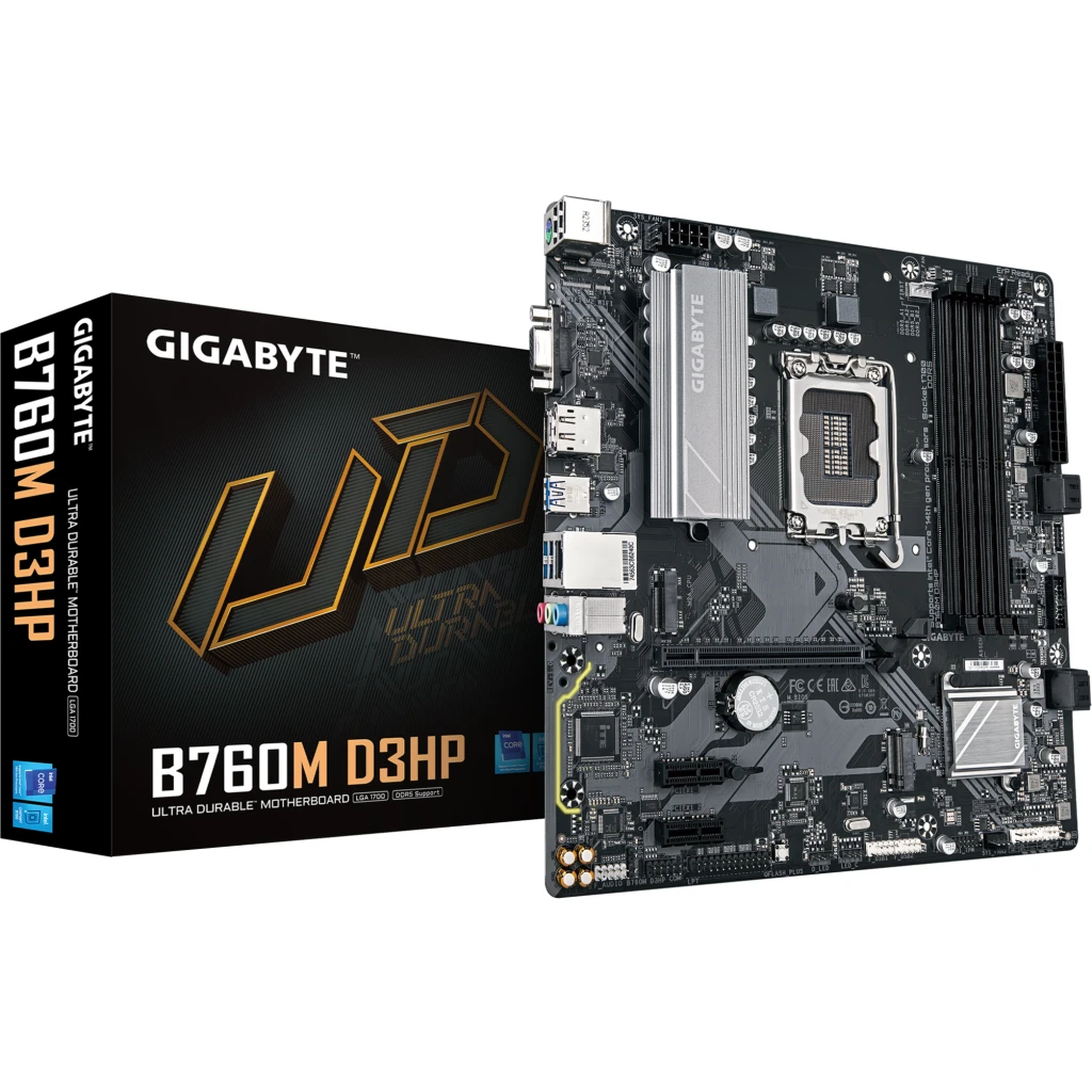 Imagen 2 de Tarjeta Madre Gigabyte B760M D3HP LGA1700 Sup 13/14°G 4*DDR5 M.2 DP HDMI mATX